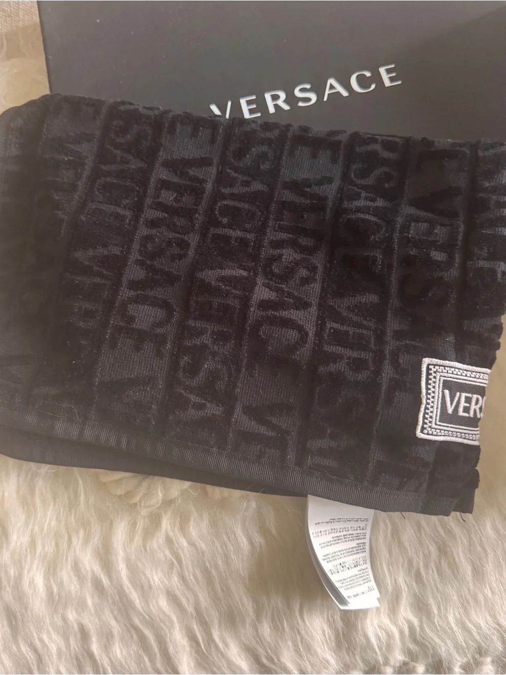 Versace Black and Yellow Velvet Dog robe/coat